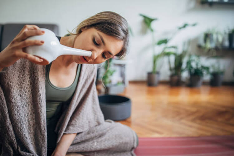 Irrigación nasal para sinusitis