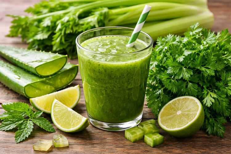 Jugo detox de Aloe vera, Apio y Perejil Jugo detox de Aloe vera, Apio y Perejil: Beneficios, propiedades y cómo hacerlo correctamente